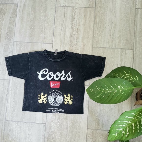 Other - Coors Banquet cropped top shirt vintage style